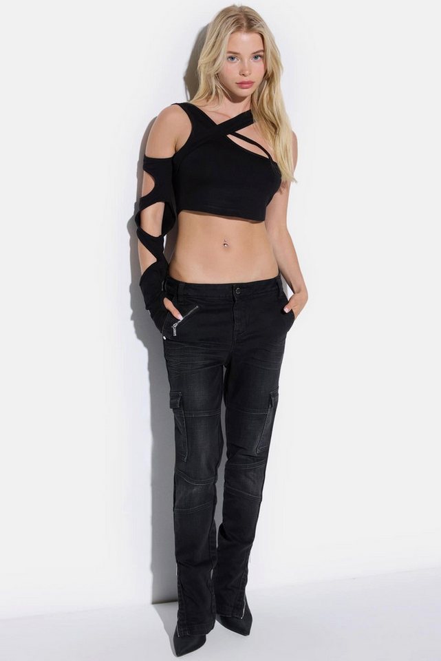 No Matter What Blusentop Ärmellose String-Bluse No Matter What Blusentop Ärmellose String-Bluse von No Matter What