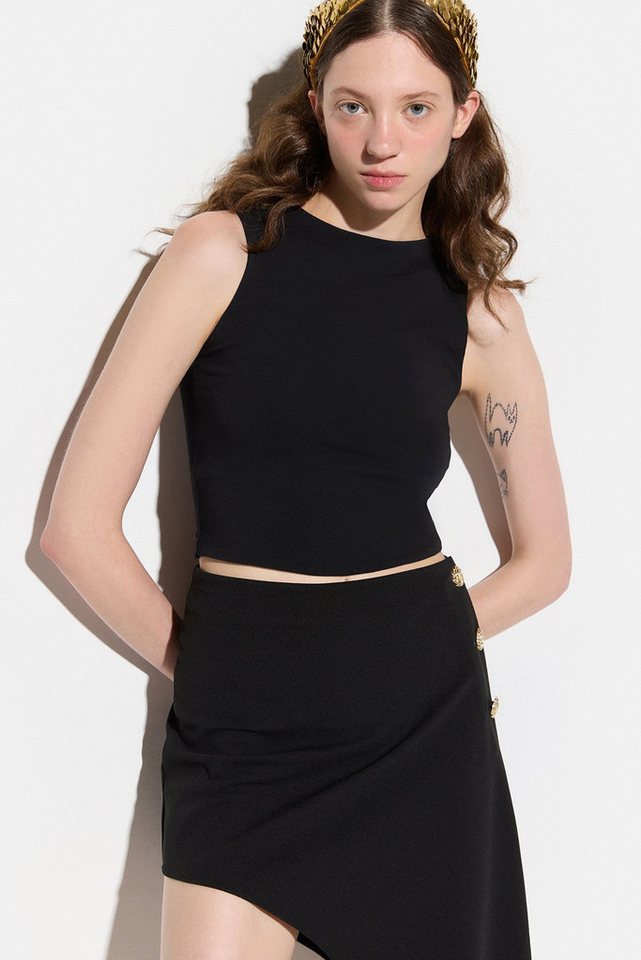 No Matter What Blusentop Ärmelloses Crop-Top mit Rundhalsausschnitt von No Matter What