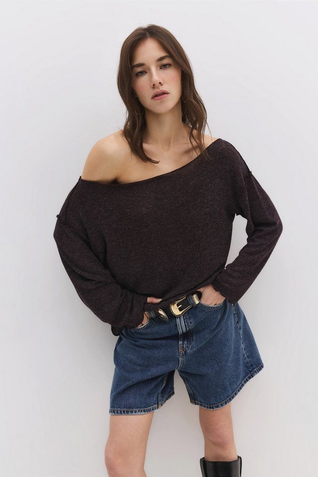 No Matter What Blusentop Glitzerndes Leichtes Sweatshirt von No Matter What