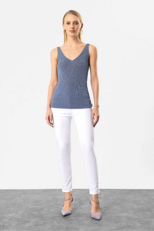 No Matter What Blusentop Glitzerndes Strick-Trägertop von No Matter What