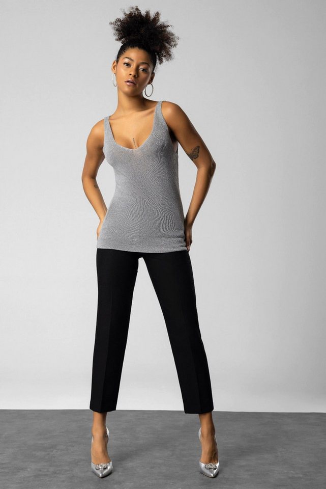 No Matter What Blusentop Glitzerndes Strick-Trägertop von No Matter What