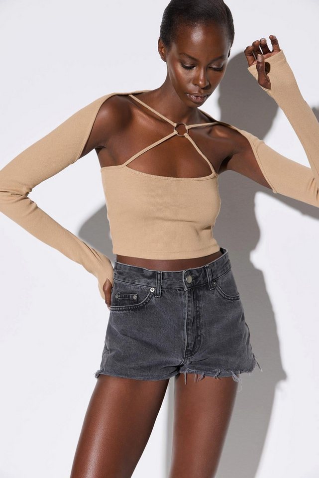 No Matter What Blusentop Kreuz-Front Bluse mit Ring-Detail von No Matter What