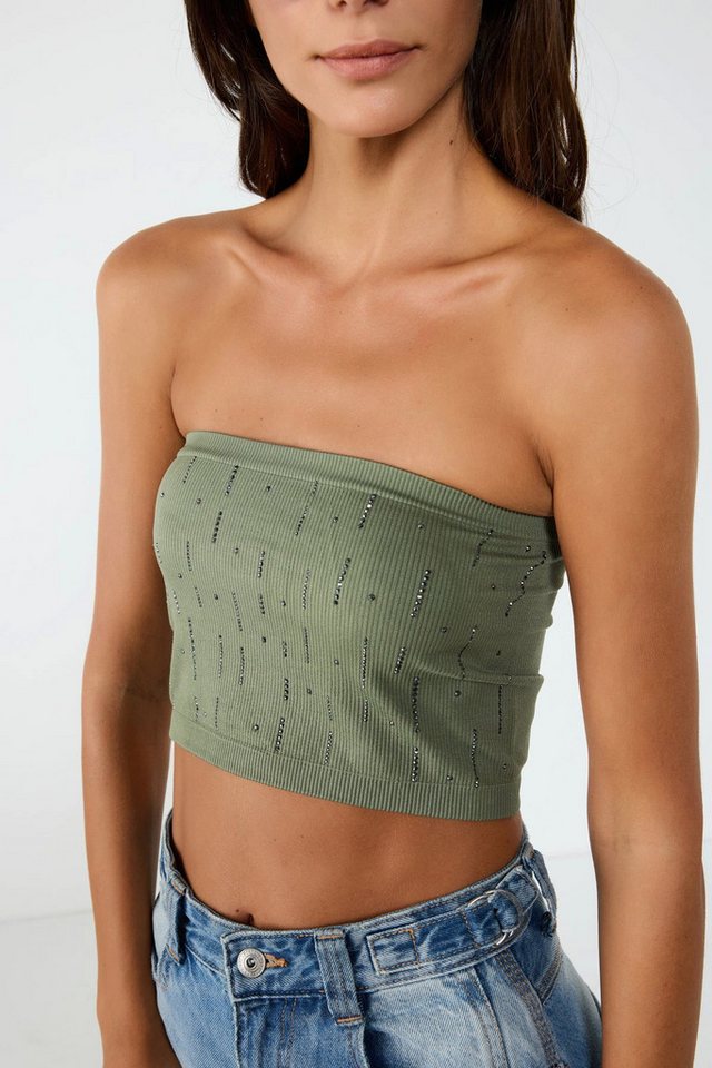 No Matter What Blusentop Kurze Crop-Bluse von No Matter What