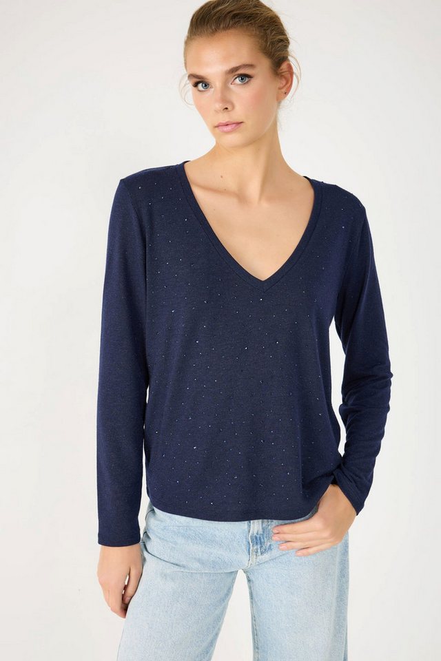 No Matter What Blusentop Steinverzierte Bluse von No Matter What