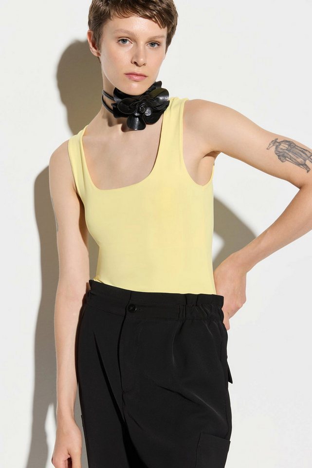 No Matter What Blusentop Stretch-Top mit quadratischem Ausschnitt und breiten Trägern 01009 von No Matter What