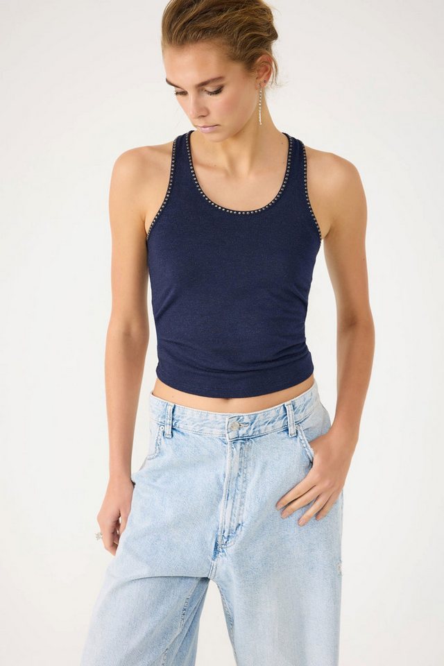 No Matter What Blusentop Unterhemd mit Steinstickerei von No Matter What