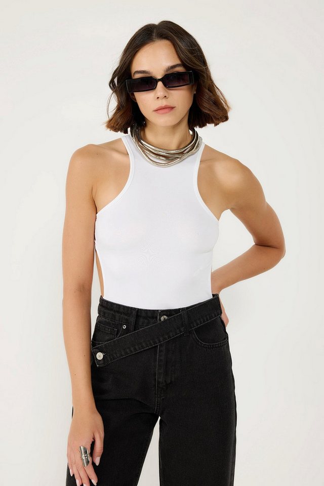 No Matter What Kurzarmbody Fensterdetail Polyamid Snap-On Body von No Matter What