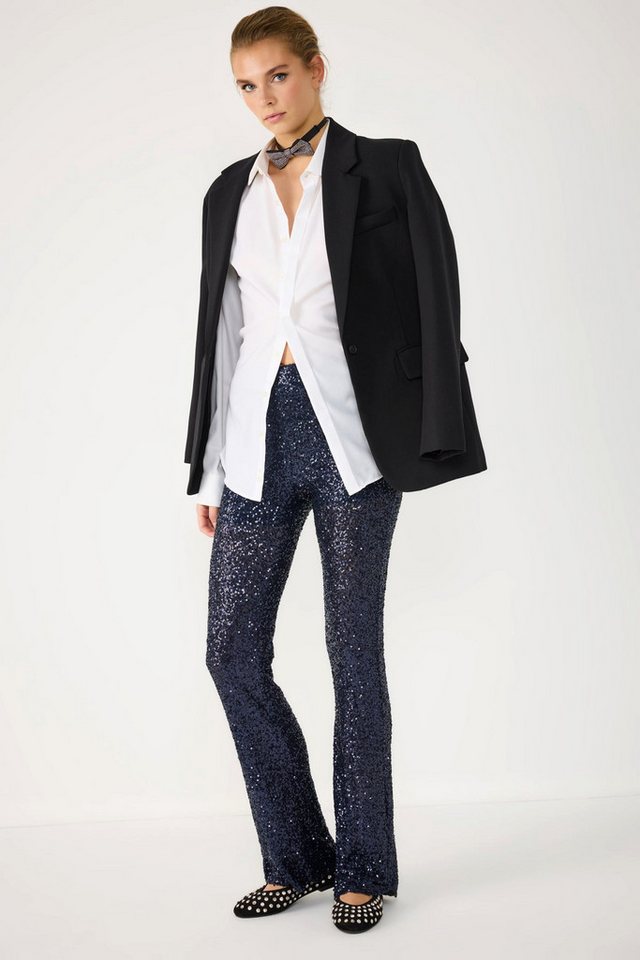 No Matter What Bequeme Jeans Hose aus glitzerndem Stretchgewebe von No Matter What