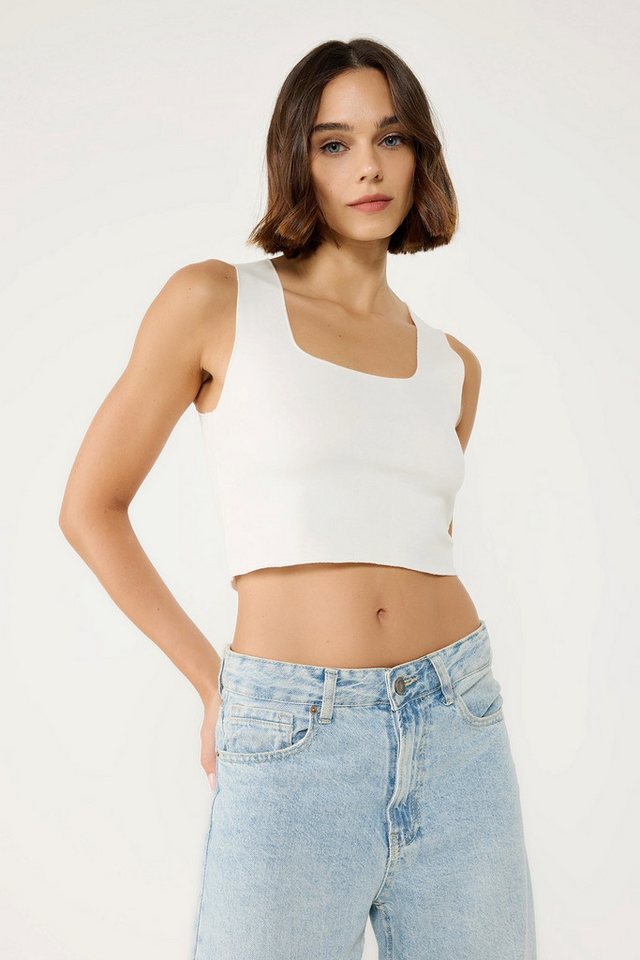 No Matter What Crop-Top Dehnbares Netz Essential Top von No Matter What