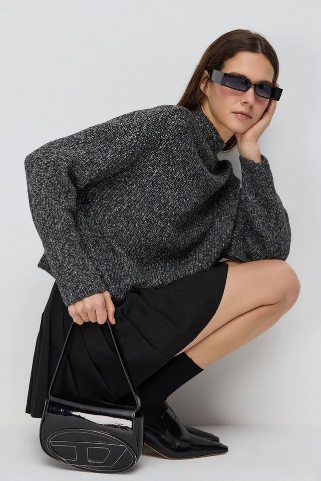 No Matter What Crop-Top Halb Fischerhals Strick Crop Top von No Matter What