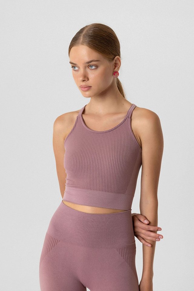 No Matter What Crop-Top Nahtloses Überkreuz-Crop-Top von No Matter What