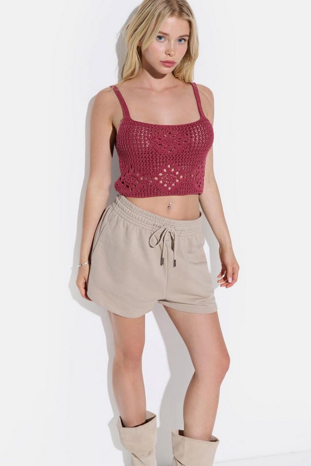 No Matter What Crop-Top Strick-Crop mit dünnen Trägern 00333 von No Matter What