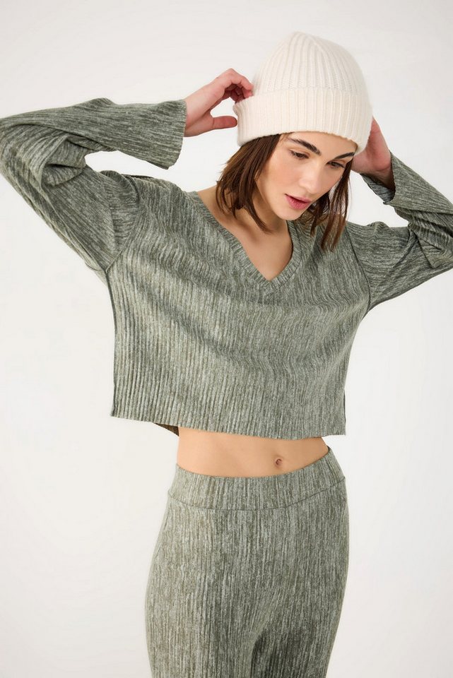 No Matter What Crop-Top Weiches, geripptes Crop-Top mit V-Ausschnitt von No Matter What