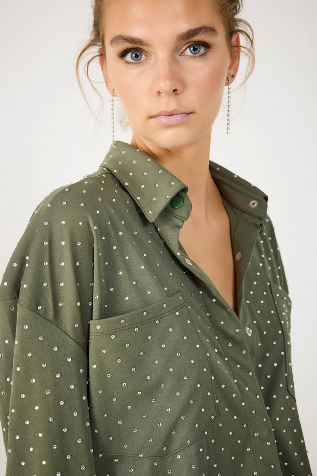 No Matter What Businesshemd Glänzendes Steinhemd von No Matter What