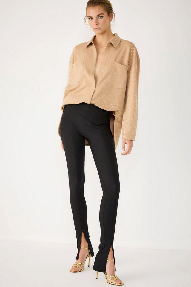 No Matter What Businesshemd Glänzendes Steinhemd von No Matter What