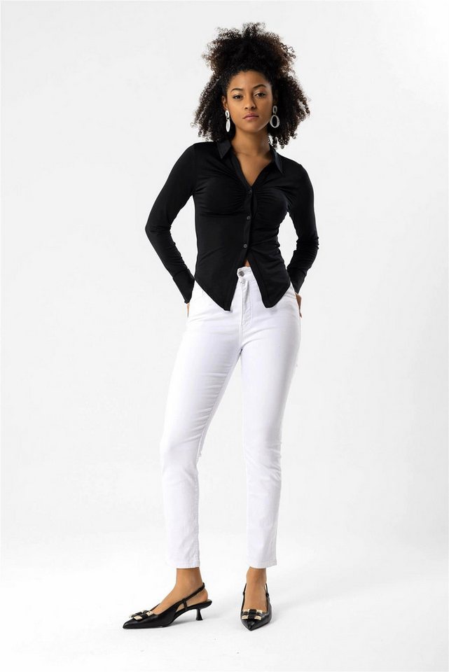 No Matter What Hemdbluse Polo-Hemd mit Kragen von No Matter What