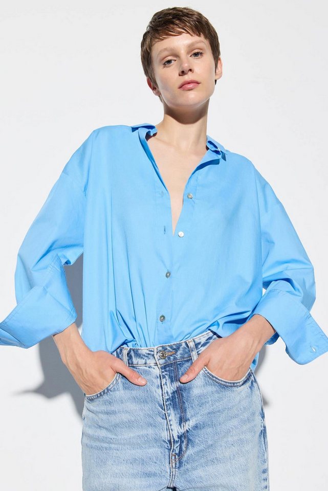 No Matter What Hemdbluse Satin-Oversize-Hemd von No Matter What