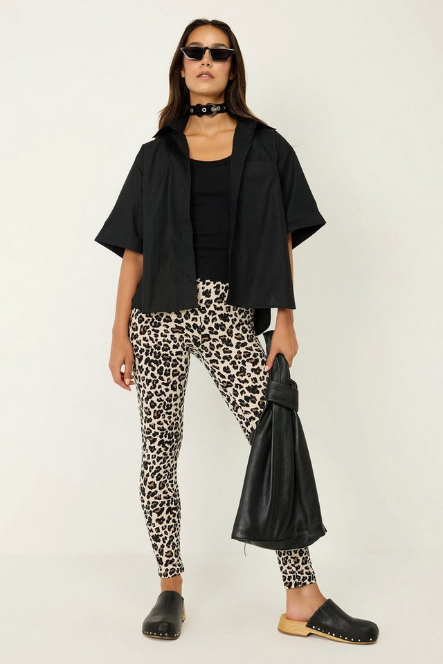 No Matter What Leggings Strumpfhose mit Leopardenmuster von No Matter What