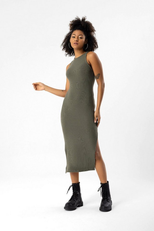 No Matter What Midikleid Geripptes Kleid mit Streifen und Schlitz von No Matter What