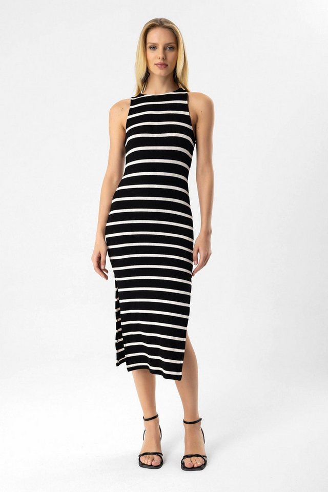 No Matter What Minikleid Geripptes Kleid mit Streifen und Schlitz von No Matter What