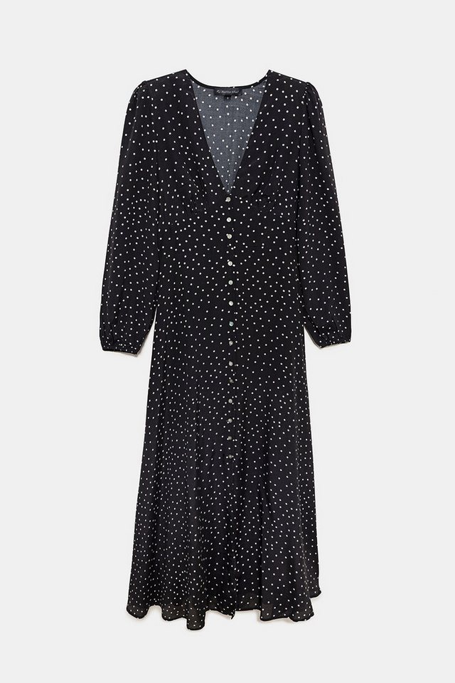 No Matter What Midikleid Langes Kleid mit Polka Dot-Muster und langen Ärmeln von No Matter What
