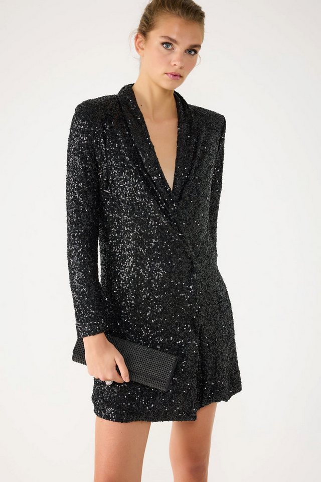 No Matter What Minikleid Wattiertes Mini-Jackenkleid mit Pailletten von No Matter What