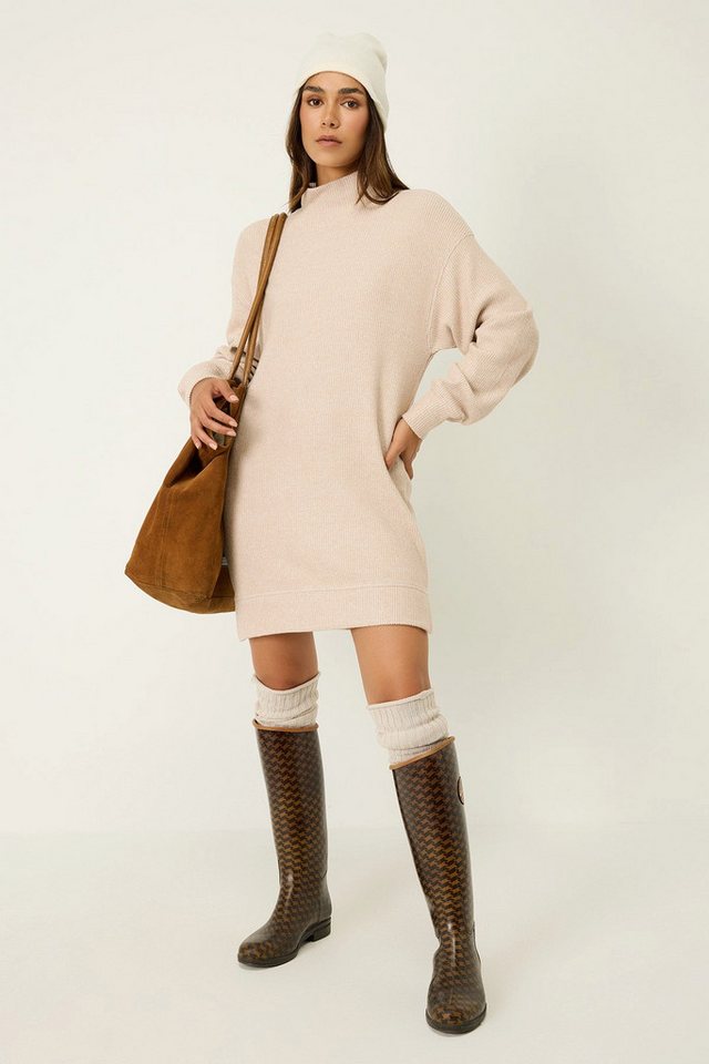 No Matter What Midikleid Weiches, schlichtes Kleid mit halbem Rollkragen von No Matter What
