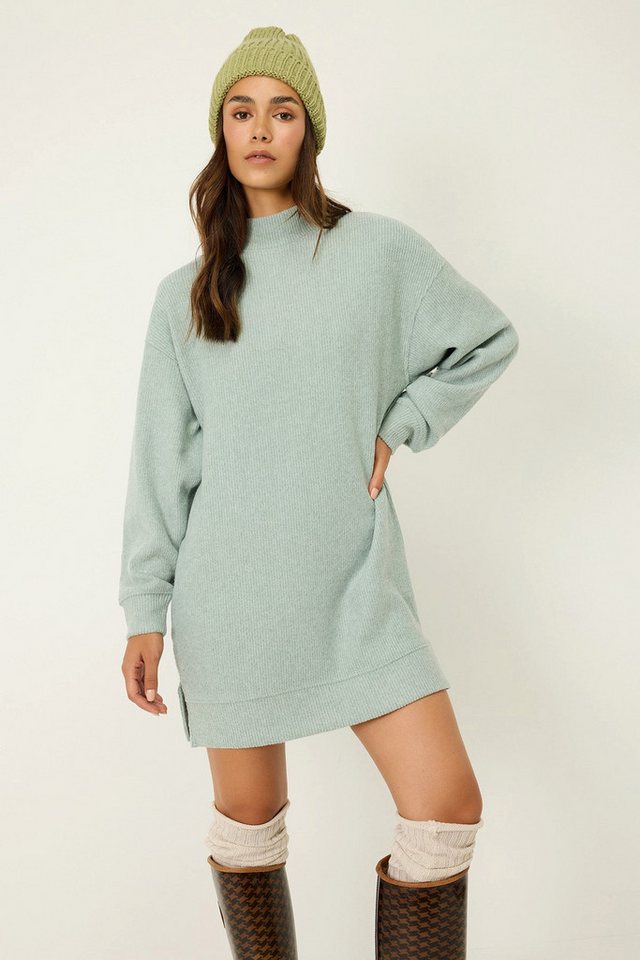 No Matter What Midikleid Weiches, schlichtes Kleid mit halbem Rollkragen von No Matter What