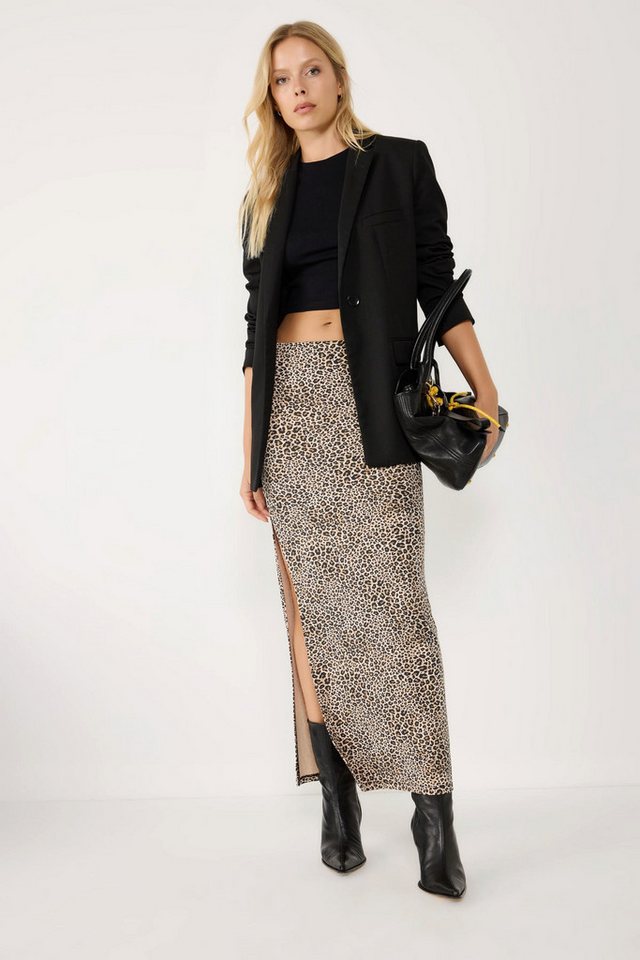 No Matter What Midirock Midirock mit Schlitz und Leopardenmuster von No Matter What