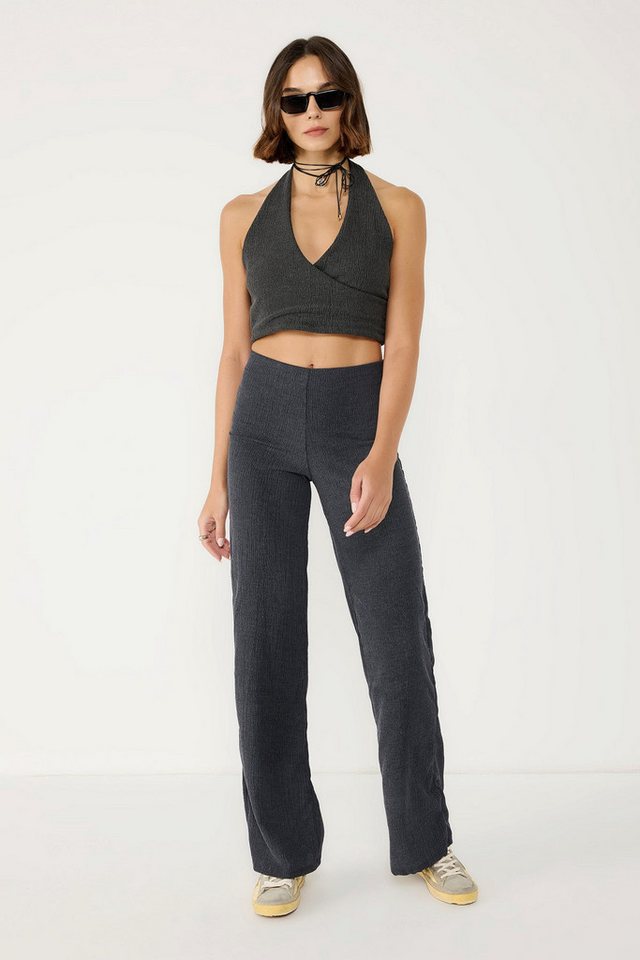 No Matter What Palazzohose Strukturierte High-Waist Schlaghose von No Matter What