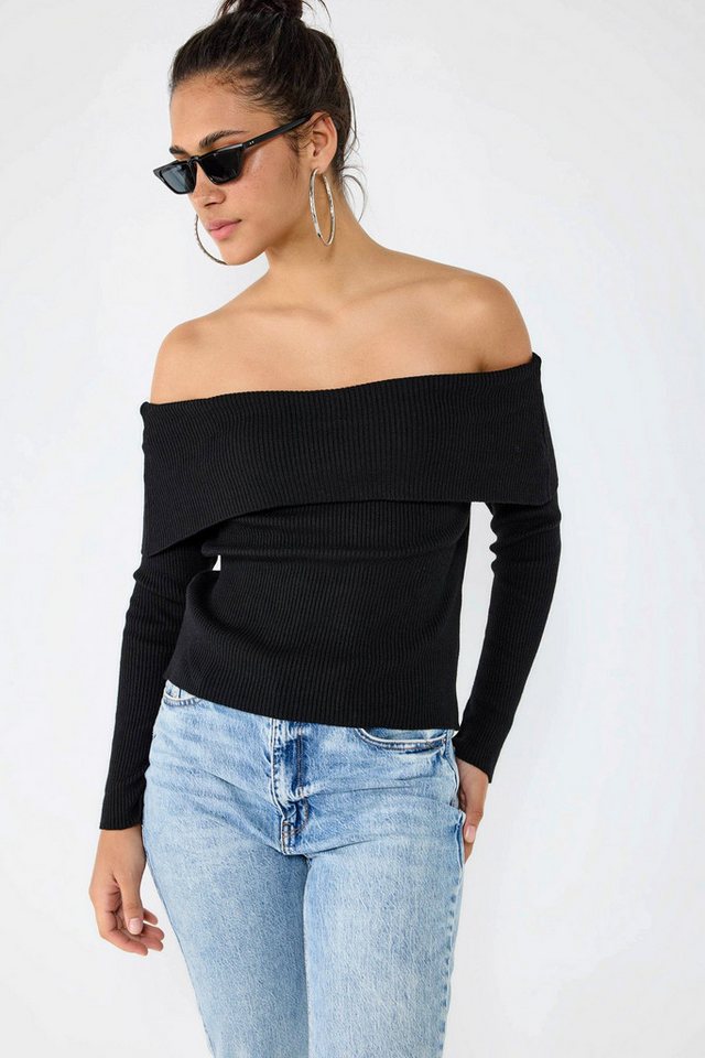 No Matter What Strickpullover Boot-Ausschnitt Slim Fit Strickpullover No Matter What Strickpullover Boot-Ausschnitt Slim Fit Strickpullover von No Matter What
