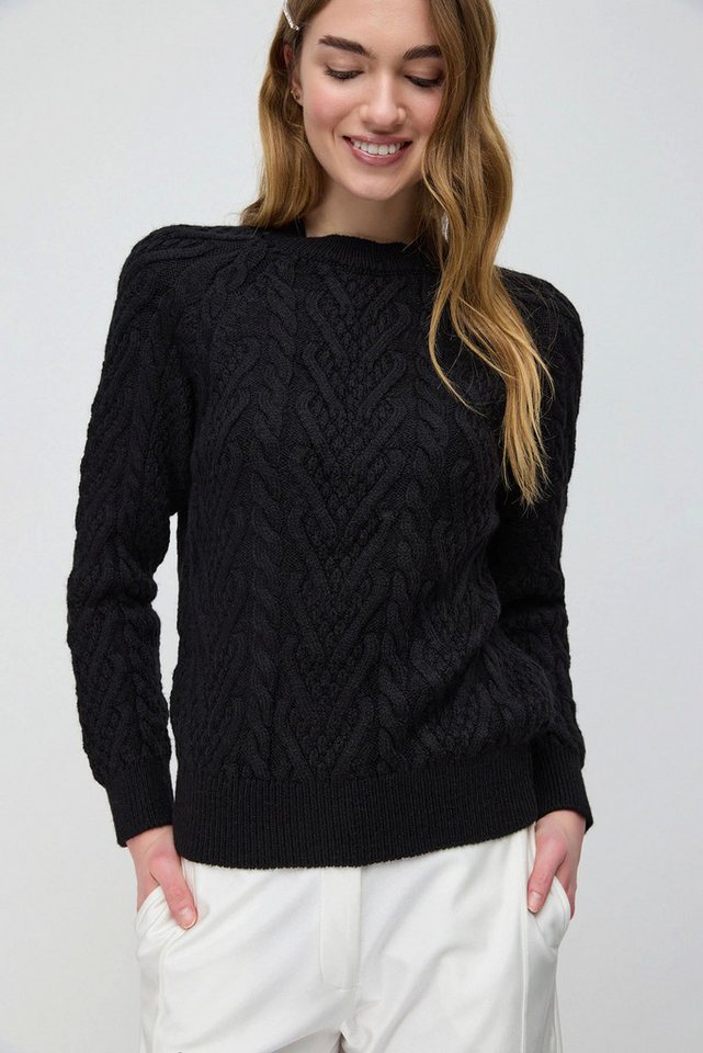No Matter What Strickpullover Gestrickter Fahrradkragenpullover von No Matter What