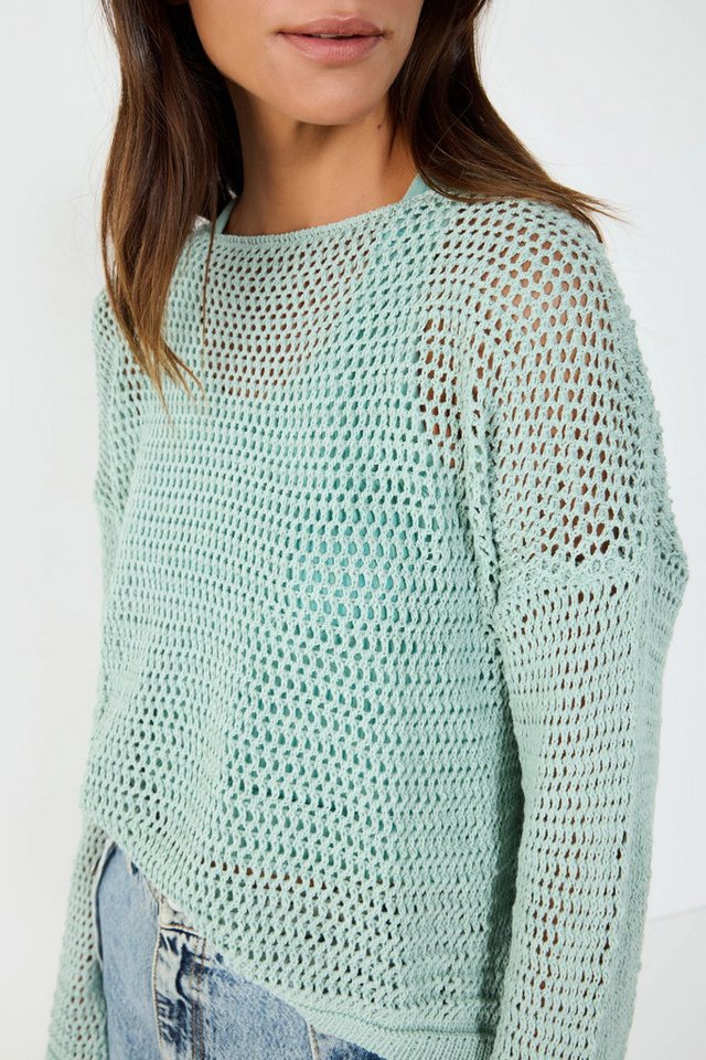 No Matter What Strickpullover Weicher Strickpullover mit Strukturdetails No Matter What Strickpullover Weicher Strickpullover mit Strukturdetails von No Matter What