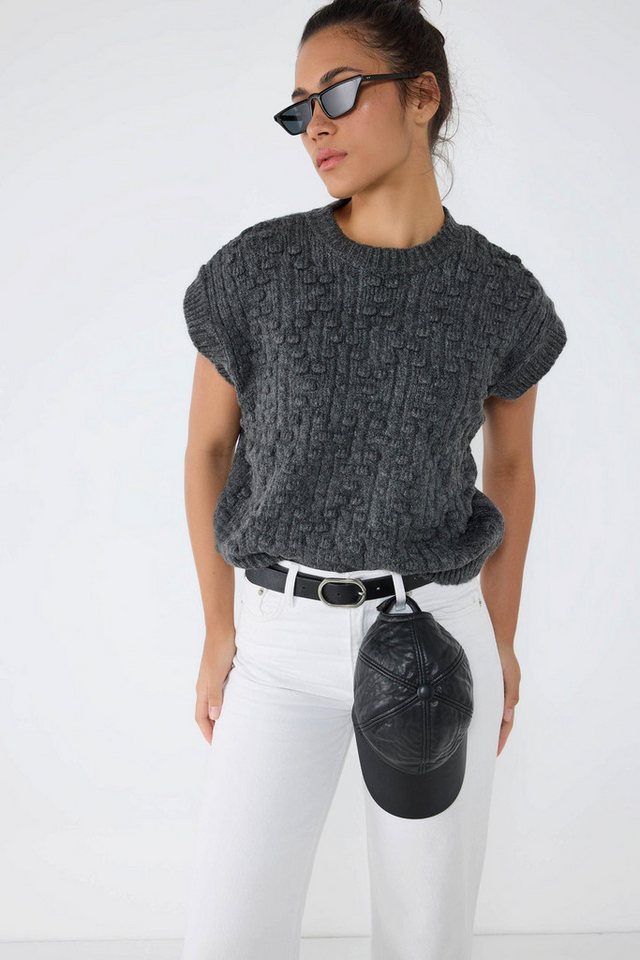 No Matter What Stricktop Geprägter Damenpullover von No Matter What