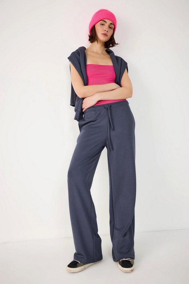 No Matter What Sweatponcho Locker geschnittene Hose mit Kordelzug in der Taille von No Matter What