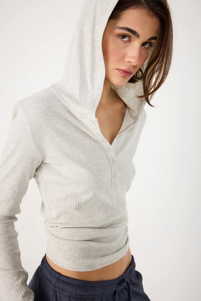 No Matter What Sweatshirt Gerippter Bodysuit mit Kapuze von No Matter What