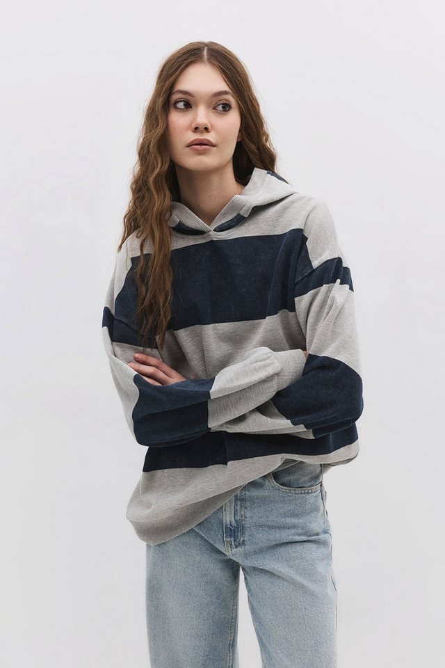 No Matter What Kapuzenpullover Gestreiftes Kapuzensweatshirt von No Matter What