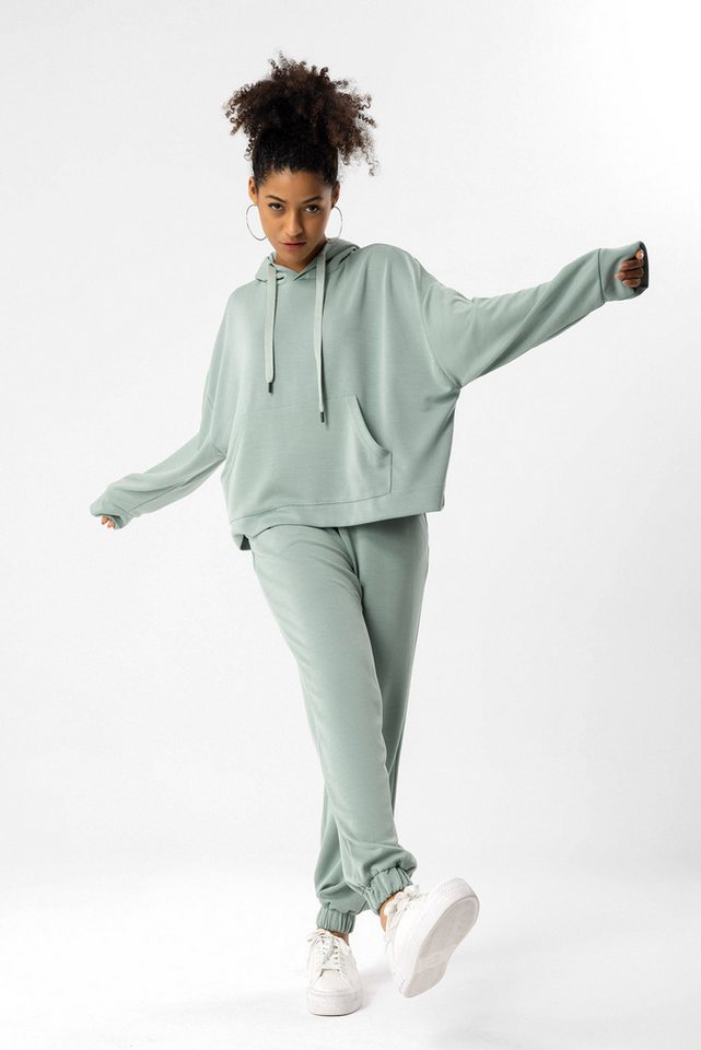 No Matter What Sweatshirt Kapuzensweatshirt aus weichem, strukturiertem, seidigem Modalstoff von No Matter What