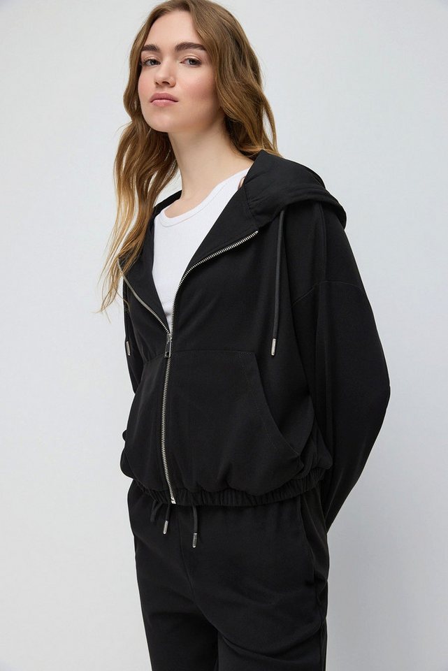 No Matter What Kapuzenpullover Reißverschluss-Strickpullover von No Matter What