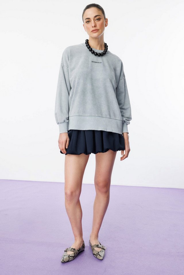 No Matter What Kapuzenpullover Sweatshirt mit Slogan und verblasstem Effekt von No Matter What