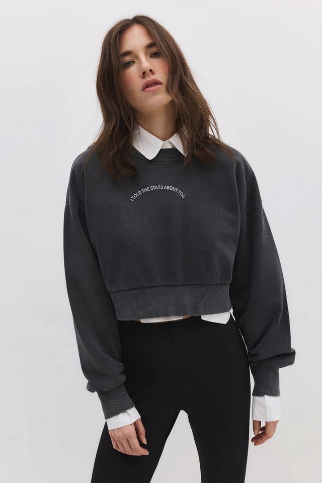 No Matter What Kapuzenpullover Sweatshirt mit Steinstickerei von No Matter What
