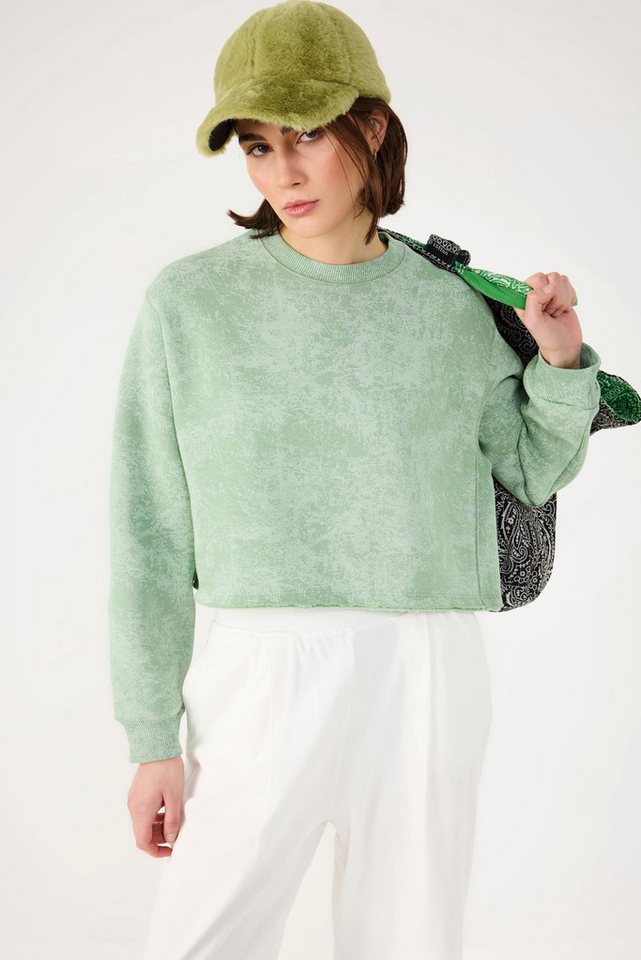 No Matter What Sweatshirt Waschbares Basic-Crop-Sweatshirt von No Matter What