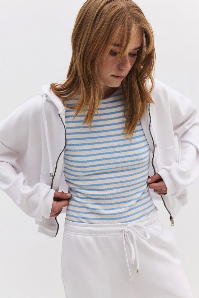 No Matter What Kapuzenpullover Weiches, seidiges Kapuzensweatshirt mit Reißverschluss aus Modalstoff von No Matter What