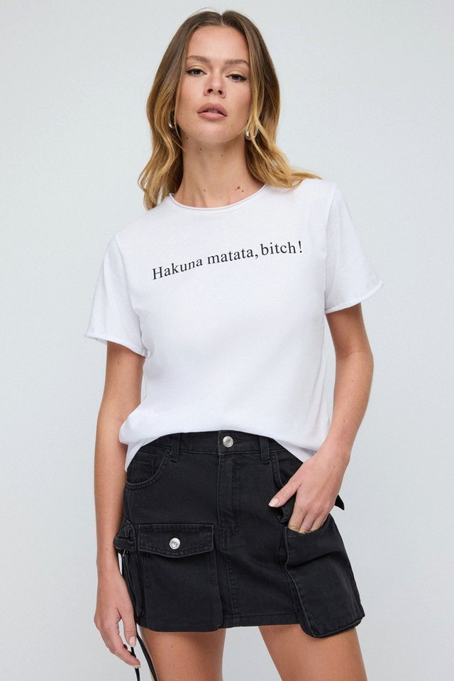 No Matter What T-Shirt Gedrucktes Basic-T-Shirt von No Matter What