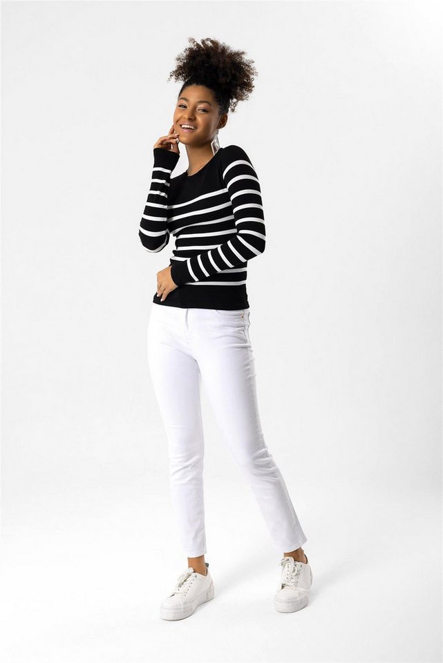 No Matter What T-Shirt Langärmliges nahtloses Basic-T-Shirt mit Rundhalsausschnitt von No Matter What