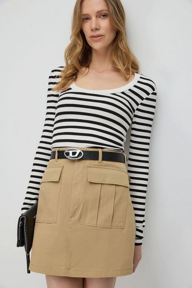 No Matter What T-Shirt Langarm V-Ausschnitt Streifen T-Shirt von No Matter What