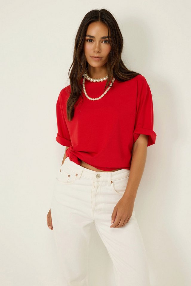 No Matter What T-Shirt Oversize-Basic-T-Shirt mit Muster von No Matter What