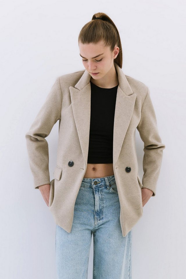 No Matter What Winterjacke Blazerjacke mit weicher Textur von No Matter What