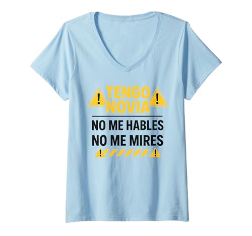 Damen Tengo Novia Latina Toxica No Me Hables Chula Mujer Mexicana T-Shirt mit V-Ausschnitt Damen Tengo Novia Latina Toxica No Me Hables Chula Mujer Mexicana T-Shirt mit V-Ausschnitt von No Me Hables Apparel