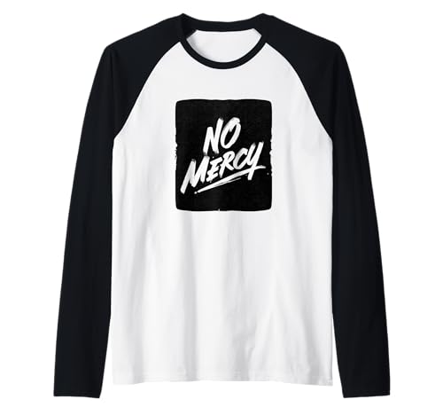 Cooles No Mercy Statement Kostüm für Jungen und Mädchen Raglan von No Mercy Outfit